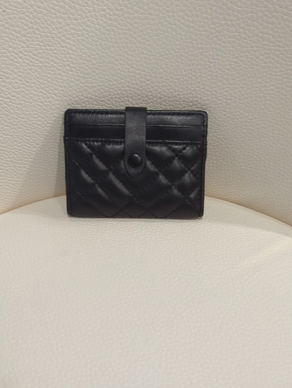 Kurt Geiger Black Quilted Leather Card Wallet
